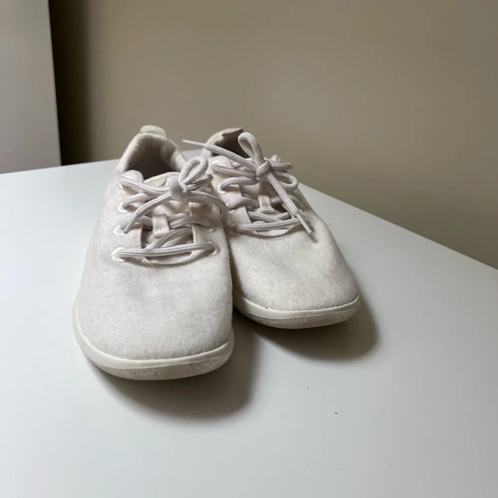 Allbirds Off-White Wool Runner‎ Sneakers Size 9 - Picture 3 of 8